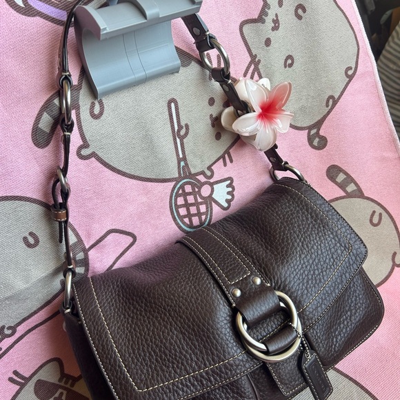 Gorgeous vintage Coach Chelsea brown pebbled leather shoulder bag F10893 - Picture 5 of 13